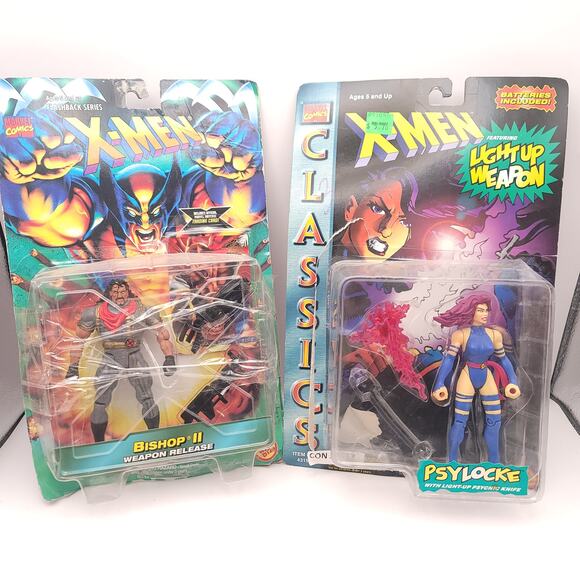 Marvel X Men Bundle Bishop Psylocke Toy Biz Action Figures - Picture 1 of 12